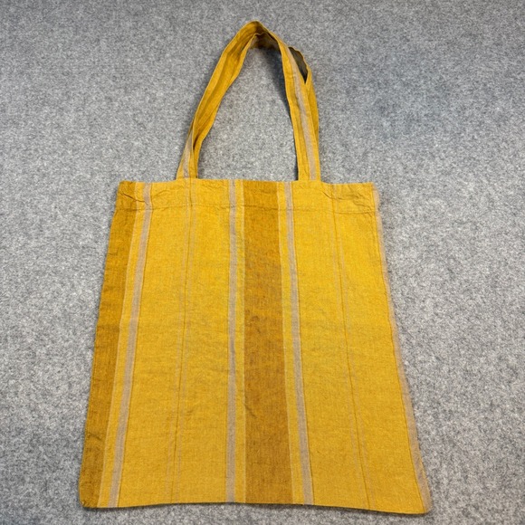 Unbranded Handbags - Amber Bronze Striped Linen Tote Bag Lightweight Reusable Market Beach Bag‎ NEW